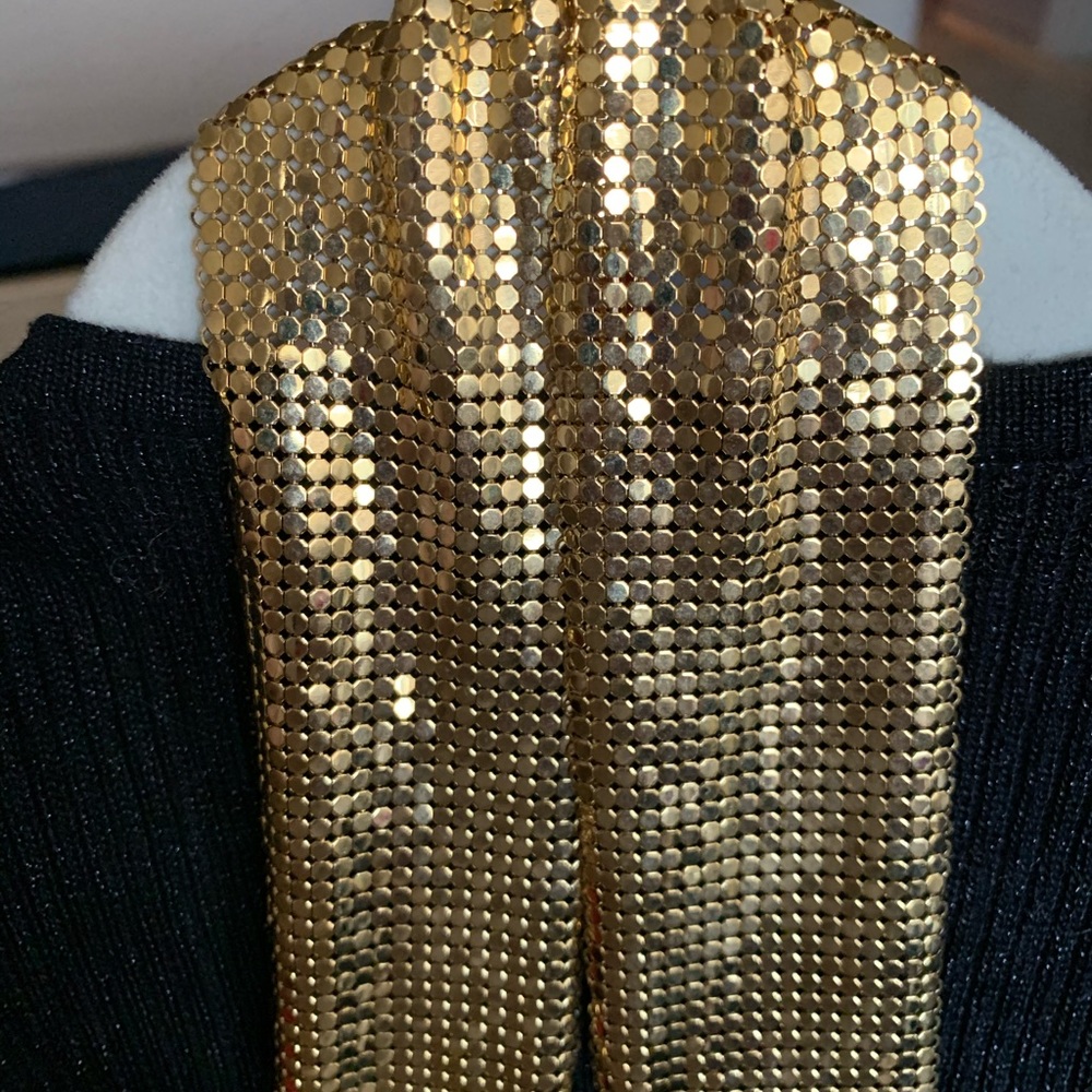 Woven gold mesh scarf/ necklace